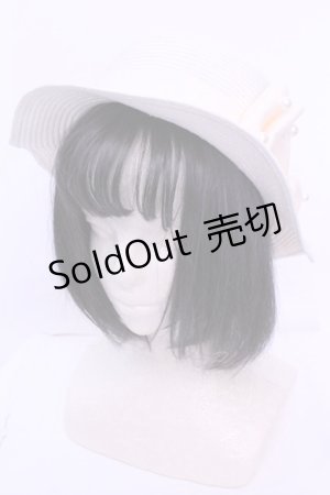 画像: m petit by misako / TT*AMPLリボンカンカン帽 57.5ｃｍ アイボリー O-25-12-26-1006-LO-AC-OW-ZT087