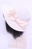画像2: m petit by misako / TT*AMPLリボンカンカン帽 57.5ｃｍ アイボリー O-25-12-26-1006-LO-AC-OW-OS (2)