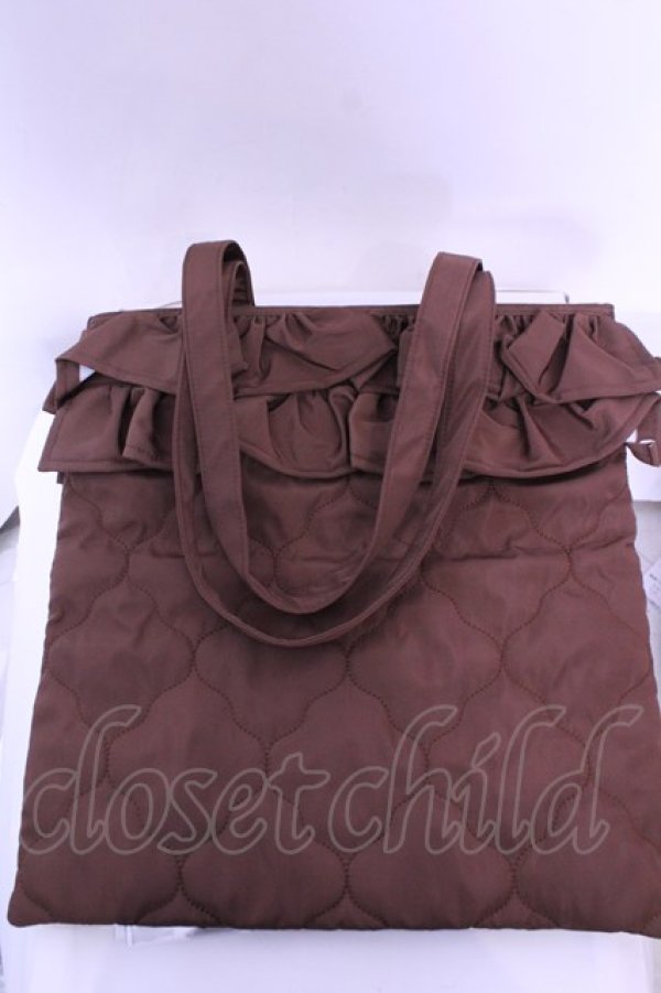 画像2: m petit by misako / キルティングトートバッグ  ブラウン O-25-12-26-1055-LO-BG-OW-OS (2)