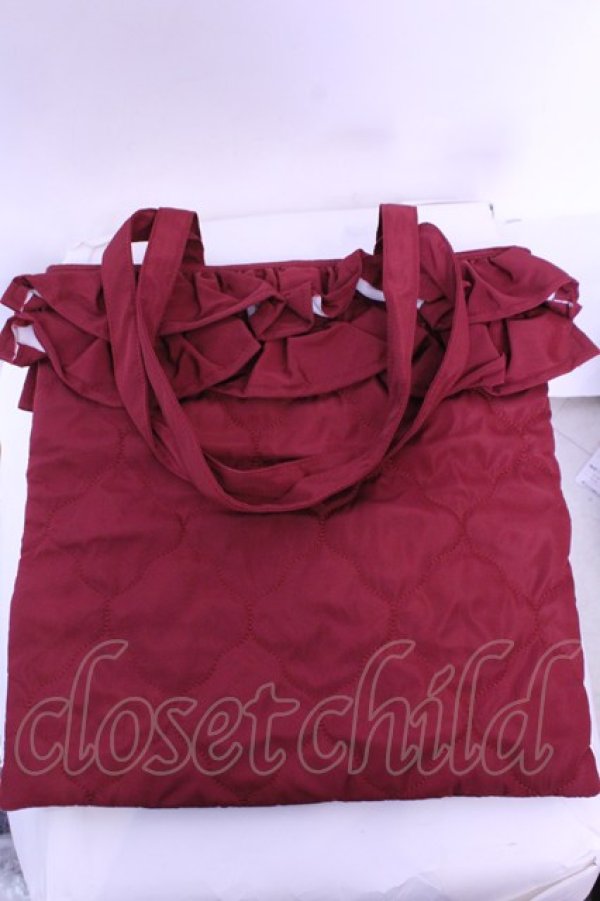 画像2: m petit by misako / キルティングトートバッグ  ワイン O-25-12-26-1056-LO-BG-OW-OS (2)