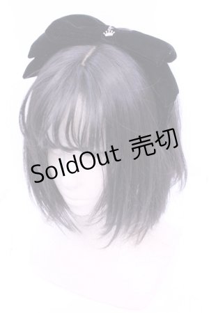 画像: MILK / ラメベロアリボンカチューシャ  クロ O-25-12-26-1059-ML-AC-OW-OS