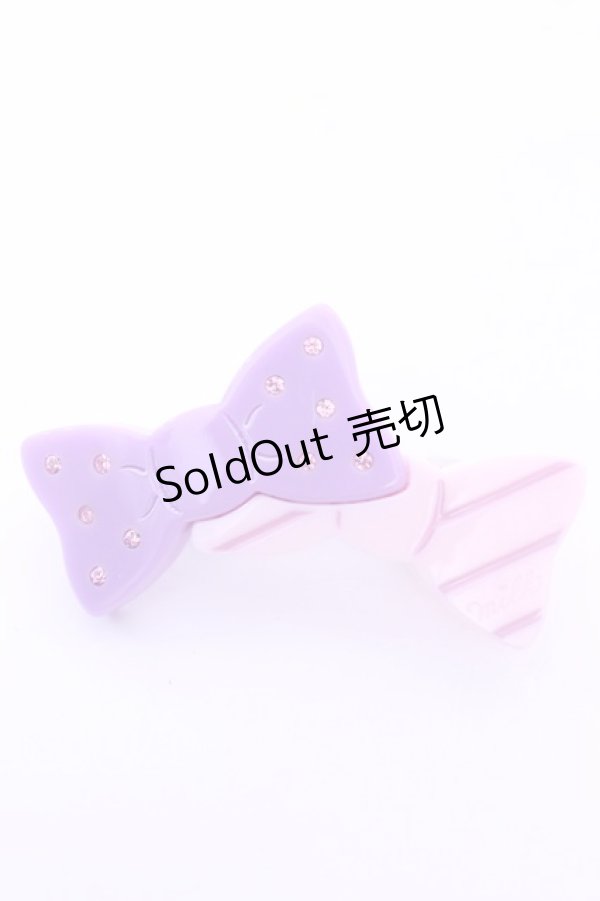 画像1: MILK / ダブルリボンバレッタ  パープル×ピンク O-25-12-26-1069-ML-AC-OW-OS (1)