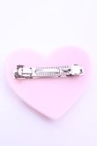 画像2: MILK / アクリルハートバレッタ  ピンク O-25-12-26-1071-ML-AC-OW-OS (2)