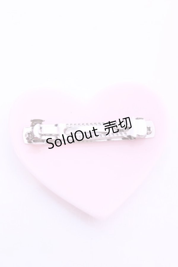 画像2: MILK / アクリルハートバレッタ  ピンク O-25-12-26-1071-ML-AC-OW-OS (2)