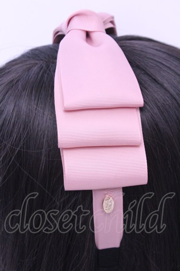 画像2: m petit by misako / NINA'sコラボ AM*NIリボンカチューシャ  ピンク O-25-12-26-1008-LO-AC-OW-OS (2)