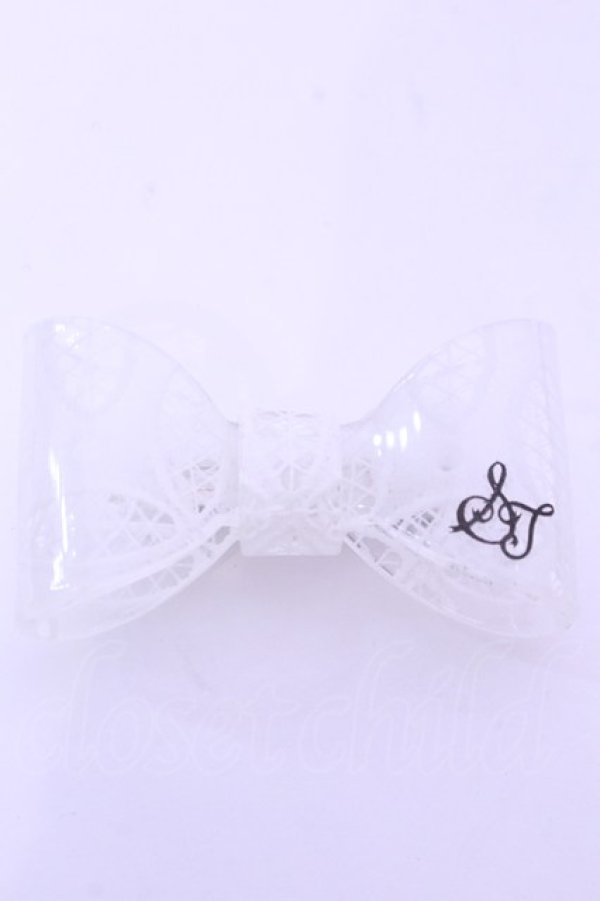 画像1: Shirley Temple / レース柄リボンバレッタ  クリア O-25-12-26-1076-ET-AC-OW-OS (1)