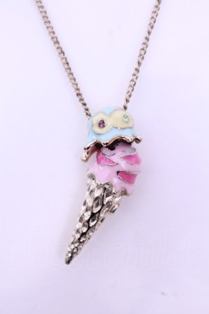 画像: MILK / アイスクリームネックレス  ピンク×ミントブルー O-25-12-26-1078-ML-AC-OW-OS