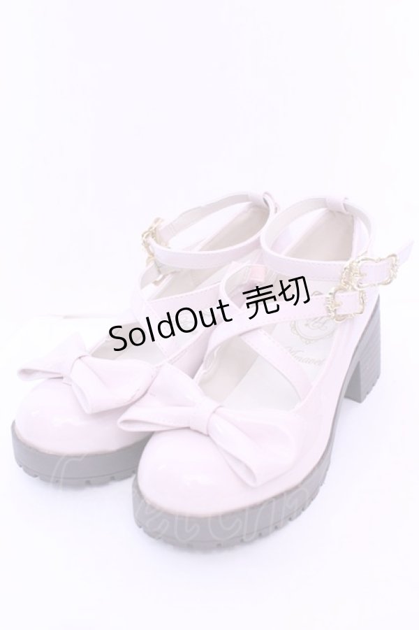 画像1: Amavel / Present Ribbonエナメルパンプス S ピンク O-25-12-26-1079-CA-SH-OW-ZT308 (1)