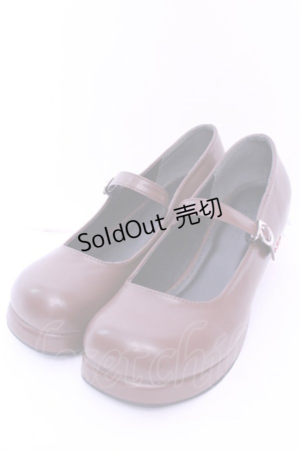 画像1: Dear My Love / いちごヒールロリータパンプス 23.5ｃｍ ブラウン O-25-12-26-1080-EL-SH-OW-OS (1)