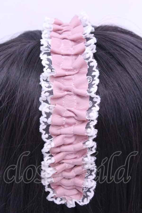 画像2: m petit by misako / TT*AMレースカチューシャ  ピンク O-25-12-26-1009-LO-AC-OW-OS (2)