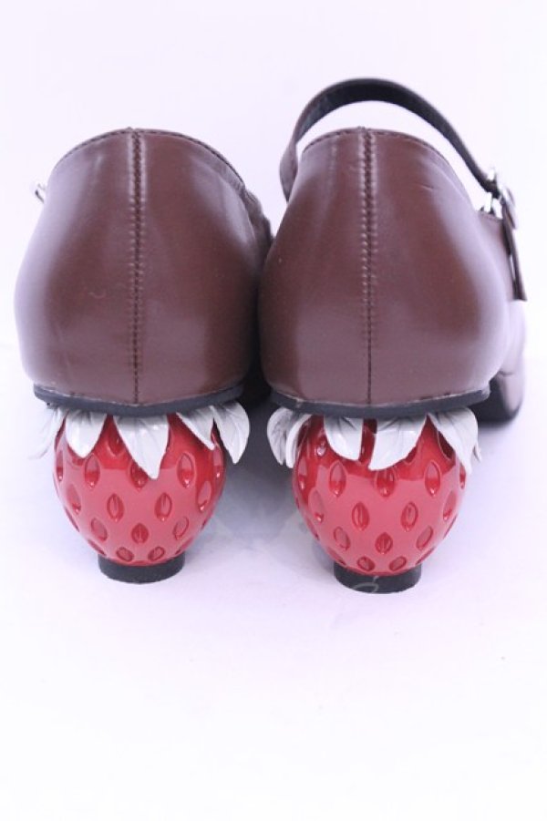 画像3: Dear My Love / いちごヒールロリータパンプス 23.5ｃｍ ブラウン O-25-12-26-1080-EL-SH-OW-OS (3)