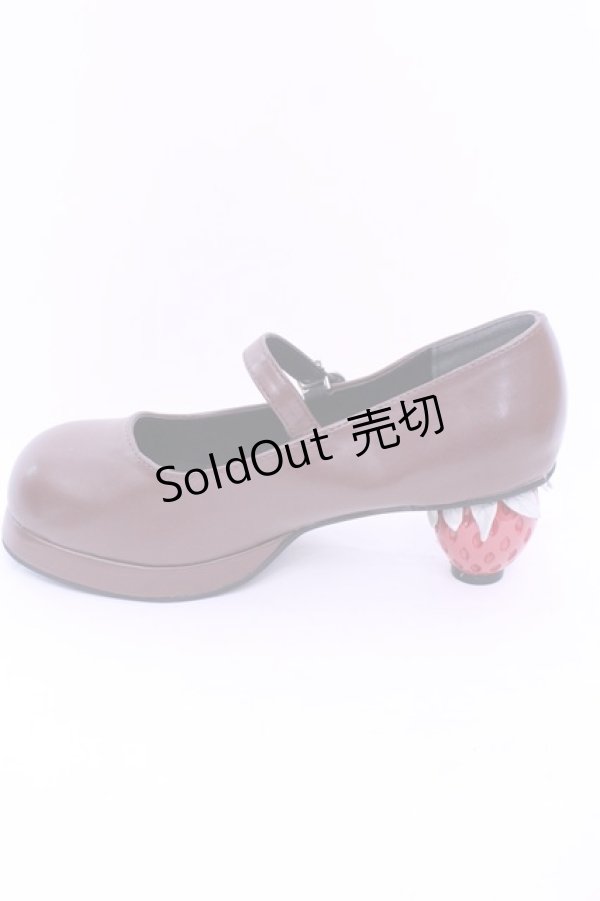 画像8: Dear My Love / いちごヒールロリータパンプス 23.5ｃｍ ブラウン O-25-12-26-1080-EL-SH-OW-OS (8)