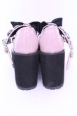 画像3: DearMyLove / キラキラビジューリボン厚底ローファー 23.0ｃｍ ピンク O-25-12-26-1081-EL-SH-OW-OS (3)