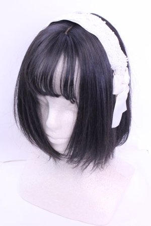 画像: m petit by misako / レースリボンカチューシャ  アイボリー O-25-12-26-1010-LO-AC-OW-OS