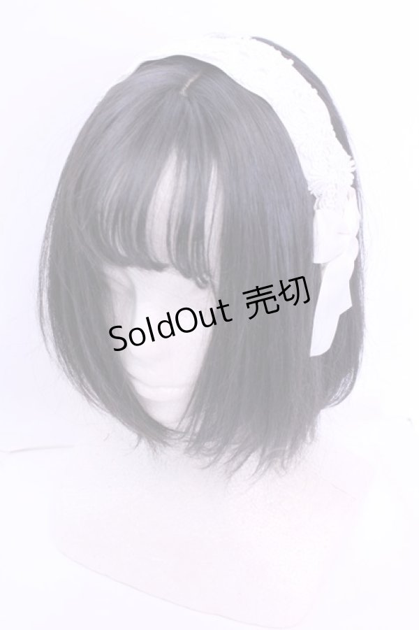 画像1: m petit by misako / レースリボンカチューシャ  アイボリー O-25-12-26-1010-LO-AC-OW-ZT0104R (1)