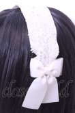 画像2: m petit by misako / レースリボンカチューシャ  アイボリー O-25-12-26-1010-LO-AC-OW-OS (2)