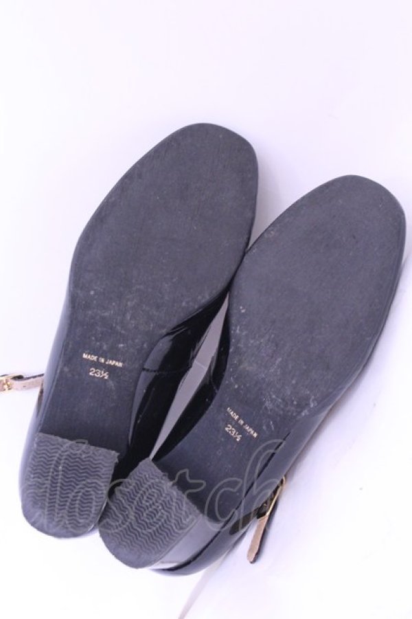 画像4: あしながおじさん / エナメルパンプス 23.5ｃｍ クロ O-25-12-26-1011-PU-SH-OW-OS (4)