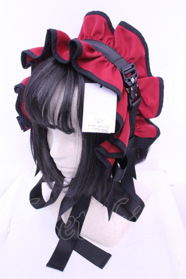 画像1: HIDOLATRAL THEODOL / ジャージバックルヘッドドレス  ワイン O-25-12-26-1014-0-AC-IG-OS (1)