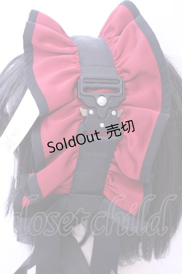 画像2: HIDOLATRAL THEODOL / ジャージバックルヘッドドレス  ワイン O-25-12-26-1014-0-AC-IG-ZT0104R (2)