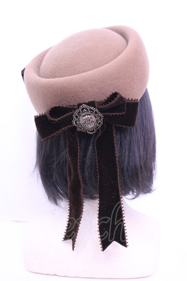 画像3: ALICE and the PIRATES / パールリボントーク帽  ブラウン系 O-25-12-26-1018-PA-AC-IG-OS (3)