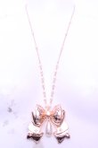 画像2: axes femme kawaii / リボンネックレス  ピンクゴールド O-25-12-26-1002-AX-AC-IG-OS (2)