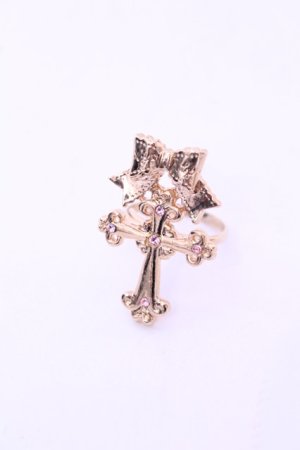 画像: BABY,THE STARS SHINE BRIGHT / Juno's Bouquetクロスリング  ゴールド O-25-12-26-1020-BA-AC-OW-OS