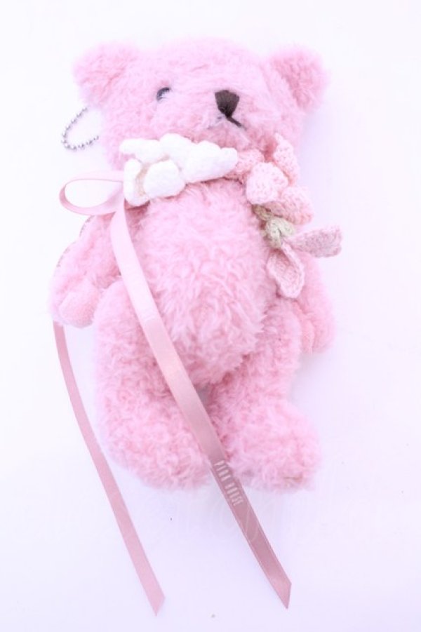 画像1: PINK HOUSE / 桜Teddyぬいぐるみコサージュ  ピンク O-25-12-26-1027-LO-ZA-OW-OS (1)