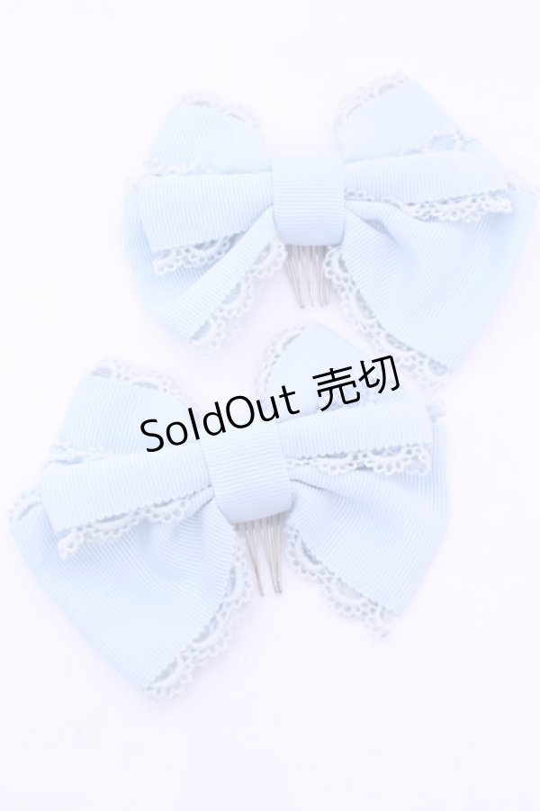 画像1: Angelic Pretty / 両山ハートレースコーム  サックス O-25-12-26-1034-AP-AC-IG-ZT0104R (1)