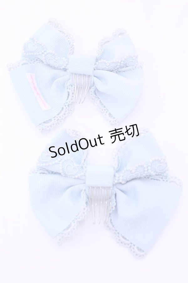 画像2: Angelic Pretty / 両山ハートレースコーム  サックス O-25-12-26-1034-AP-AC-IG-ZT0104R (2)