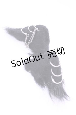 画像: ililil / CV Select猫耳ヘアピン  ブラック×シルバー O-25-12-26-1036-PU-AC-IG-OS