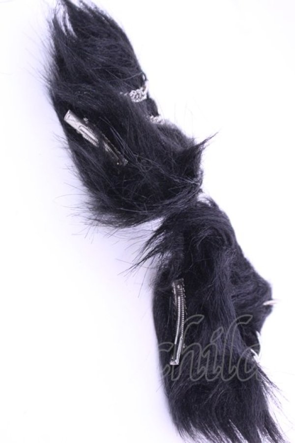 画像3: ililil / CV Select猫耳ヘアピン  ブラック×シルバー O-25-12-26-1036-PU-AC-IG-OS (3)