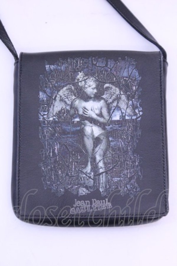 画像1: Jean Paul GAULTIER / 天使 ショルダーバッグ  ブラック O-25-12-26-1038-GO-BG-YM-OS (1)