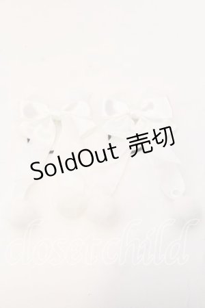 画像: melonDOLL / うさぎのしっぽりぼん  シロ O-25-12-26-010-LO-AC-IG-OS