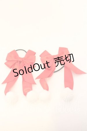 画像: melonDOLL / うさぎのしっぽりぼん  アカ O-25-12-26-011-LO-AC-IG-OS