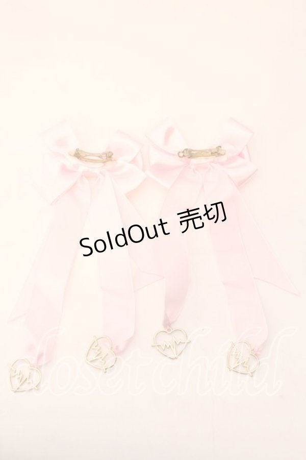 画像2: melonDOLL / ドキドキメーターりぼんバレッタ  ピンク O-25-12-26-026-LO-AC-IG-OS (2)