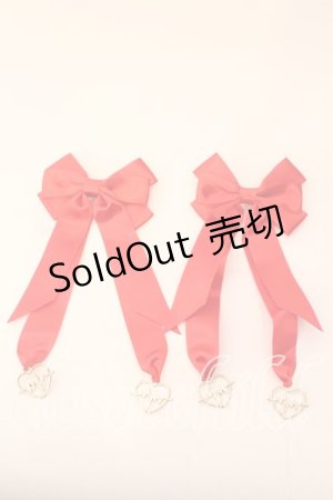 画像: melonDOLL / ドキドキメーターりぼんバレッタ  アカ O-25-12-26-027-LO-AC-IG-OS