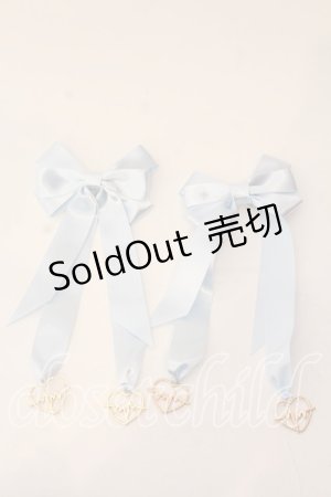 画像: melonDOLL / ドキドキメーターりぼんバレッタ  サックス O-25-12-26-028-LO-AC-IG-OS