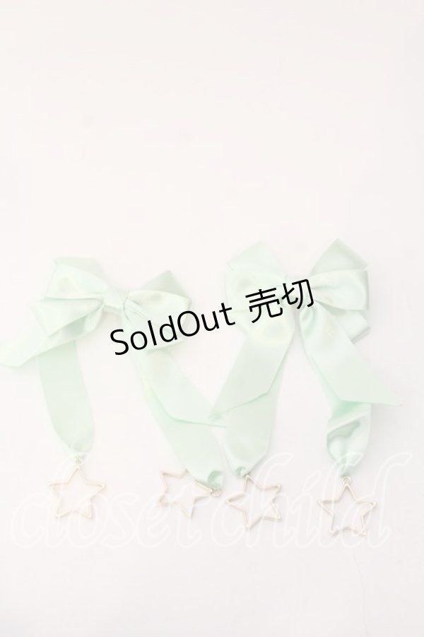 画像1: melonDOLL / りぼんバレッタ  ミント ホシチャーム O-25-12-26-029-LO-AC-IG-OS (1)