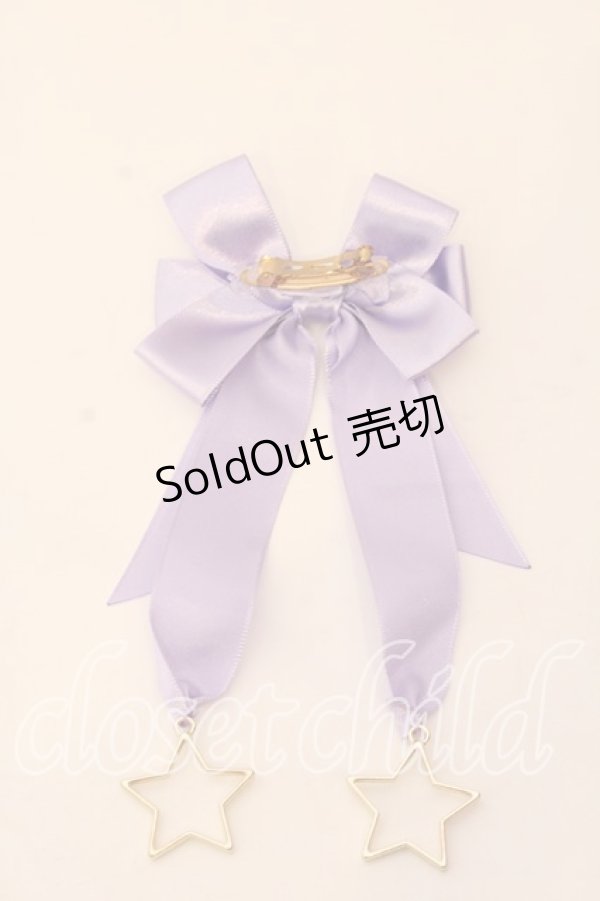 画像2: melonDOLL / りぼんバレッタ  ラベンダー ホシチャーム O-25-12-26-031-LO-AC-IG-OS (2)