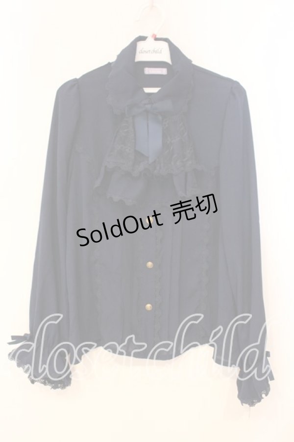 画像1: axes femme Kawaii / 3wayジャボ付きブラウス M ネイビー O-25-12-29-038-AX-BL-OW-OS (1)