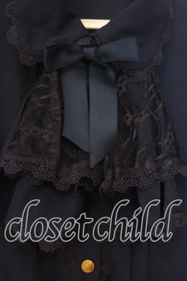 画像2: axes femme kawaii / 3wayジャボ付きブラウス M ネイビー O-25-12-29-038-AX-BL-OW-OS (2)