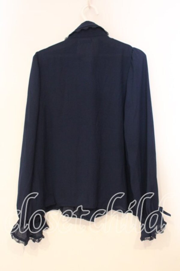 画像3: axes femme kawaii / 3wayジャボ付きブラウス M ネイビー O-25-12-29-038-AX-BL-OW-OS (3)