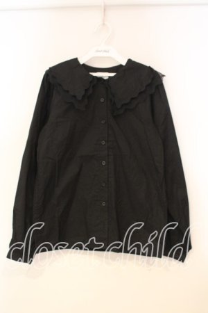 画像: merry jenny / シアーカラーブラウス F クロ O-25-12-29-039-LO-BL-OW-OS