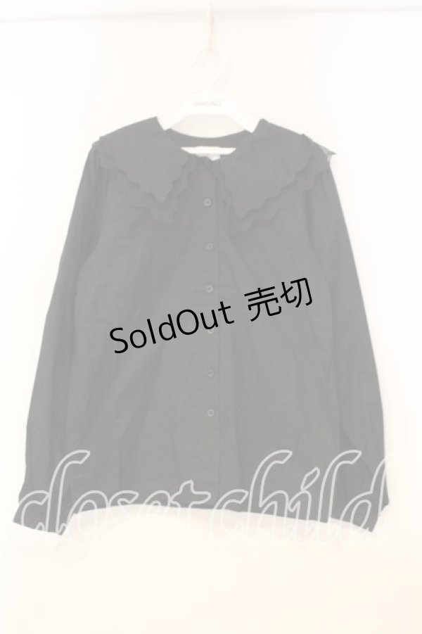 画像1: merry jenny / シアーカラーブラウス F クロ O-25-12-29-039-LO-BL-OW-ZT363 (1)