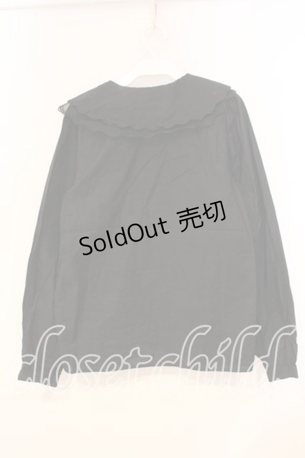 画像2: merry jenny / シアーカラーブラウス F クロ O-25-12-29-039-LO-BL-OW-ZT363 (2)