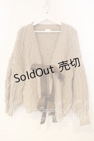 画像: merry jenny / ざくざくリボンニットカーディガン F ブラウン O-25-12-29-048-LO-TO-OW-OS