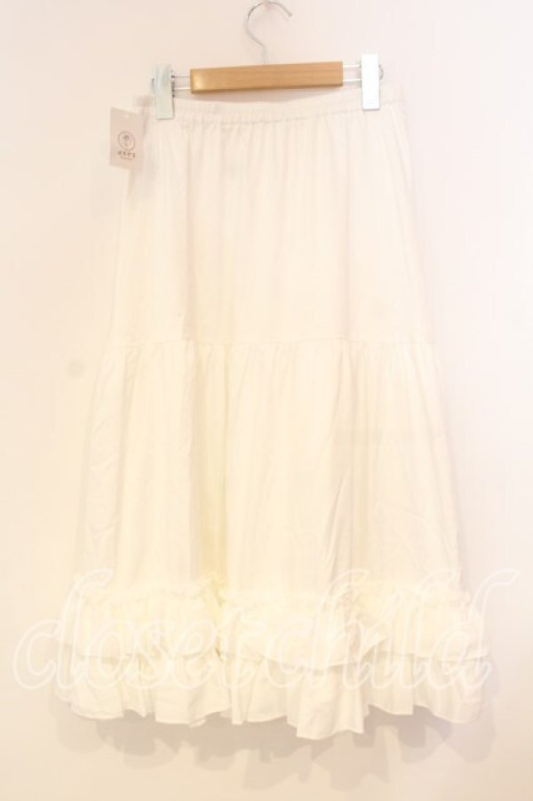 画像3: axes femme kawaii / ミディフリルペチスカート M シロ O-25-12-29-050-AX-SK-OW-OS (3)