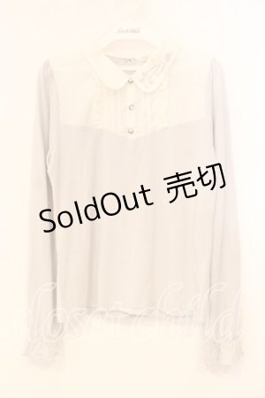 画像: axes femme POETIQUE / 刺繍カラーカットソー M グレー O-25-12-29-053-AX-TO-OW-OS