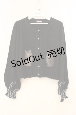 画像: axes femme kawaii / 猫会ニットカーデ M クロ O-25-12-29-057-AX-TO-OW-OS