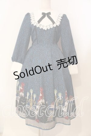 画像: axes femme Kawaii / 猫会ワンピース M グリーン（ブルー系） O-25-12-29-005-AX-OP-OW-OS